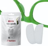 Setex Gecko Grip Ultra-Thin 0.6mm Anti Slip Eyeglass Nose Pads, (5 Clear Pair) USA Made, 2500 Innovative Microstructured Fibers per Nose Pad, 0.6mm x 7mm x 16mm