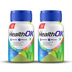 Mankind's Health OK Health Ok Multivitamin With Natural Ginseng, Taurine Power, Vitamin D, C & Other 18 Multivitamins Minerals, For Overall Health, 30 Tablets (Veg) X Pack Of 2