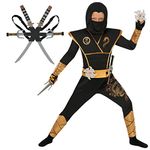 Morph Deluxe Gold Ninja Costume Kids Boys Ninja Costume Halloween Costumes For Boys Kids Ninja Toy Swords S