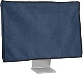 kwmobile Dust Cover for 27-28" Monitor - Linen Monitor Display Protector - Protect Your Computer Screen - Blue Grey