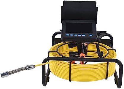 Sewer Camera, 4.3 Inch Screen IP68 Waterproof Sewer Inspection Camera, Stainless Steel Industrial Endoscope with 6 Adjustable Bright LED Lights for Home Wall Duct Drain Pipe (AU Plug 30M)