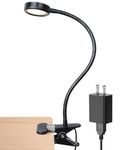 LEPOWER Clip on Light/Reading Light/Light Color Changeable/Night Light Clip on for Desk, Bed Headboard and Computers (Black)