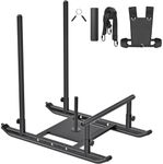 Dolibest Weight Sled, Fitness Sled, Workout Sled for Fitness Strength Training and Speed Improvement, Push-Pull Prowler Training, Suitable for 1-2" Weight Plates, Black