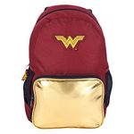 Popgear DC Comics Justice League Logo Backpack, Girls, One Size, Burgundy, Official Merchandise