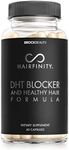 Hairfinity DHT Blocker and Healthy Hair Formula - Growth Supplement with Saw Palmetto, Biotin, and Vitamins to Stop Hair Loss and Regrow Hair - Vegan (60 Veggie-Capsules)