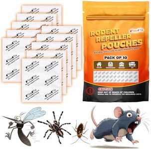 FINEFIX Pack of 10 Vamoose Mouse Repellent Pouches Prepared with a Modified Botanical Formula Which Produces Scents That Deter Mice Pest Control for Home Basement Garage Barn Boat RVs