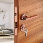 LAPO Premium Door Lock for Main Door, Mortise Door Lock for Bedroom, Door Lock Handle Set with Keys for Home,Office,Hotel | PVD-Rose Gold Finish | 3 Years Warranty Ro-127