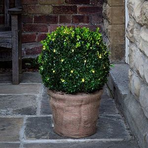 Lights4fun 60 Warm White LED Outdoor Battery Operated Net Light for Topiary Balls