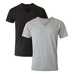 Hanes Men's 2-Pack V-Neck T-Shirt, Dyed, X-Large