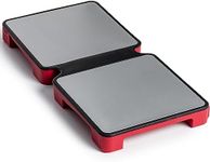HotMat Connect Food Warming Tray - Electric Warming Plate for Home Dinners, Parties, and Buffets - Foldable with Silicone and Adjustable Temperature - Modular Compact - Red, 2-Dish (1-Pack)