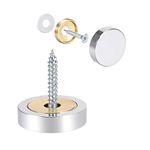 uxcell Mirror Screws Decorative Caps Cover Nails Polished Stainless Steel 25mm 4pcs