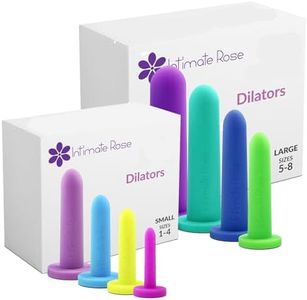 Intimate Rose 8-Pack Silicone Dilators for Women & Men, Medical Device for Pelvic Pain Relief in Sizes 1-8