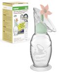 haakaa Manual Breast Pump with Flower Stopper Set, Gen.2 Silicone Hand Pump with Suction Base, BPA Free (4oz/100ml, Blush)