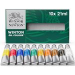 Reeves 1490618 Winsor and Newton Winton 21ml Oil Paint, 10-Pack, Multicolor