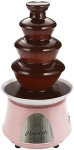 2.2lbs Chocolate Fountain, 4-Tier Party Fountain, Chocolate Fondue Fountain for Christmas Birthday Party, 120V 180W, Pink