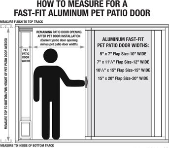 Ideal Pet Medium Aluminum Patio Door – White Sliding Pet Door
