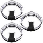 30 oz Tumbler Lids, Fits for YETI Rambler, Ozark Trail, Old Style Rtic and More, SENHAI 3 Pack Spill-proof Splash Resistant Lids Covers for Tumblers Cups (Black)