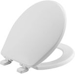 Mayfair 880SLOW 000 Caswell Toilet Seat Will Slowly Close and Never Loosen, Round, Long Lasting Plastic, White