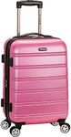 Rockland Melbourne Hardside Expandable Spinner Wheel Luggage, Pink, Carry-On 20-Inch, Melbourne Hardside Expandable Spinner Wheel Luggage