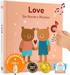 Cali's Books Love Nursery Rhymes USB-C Rechargeable Musical Book | Gifts for 1 Year Old Girl, Toddler Valentines, Interactive Books for 1 Year Old, Valentines Day Gifts for Toddlers