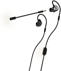 SteelSeries Tusq - In-Ear Mobile Gaming Headset – Dual Microphone With Detachable Boom Mic – Ergonomic Suspension Design Earphones – For Mobile