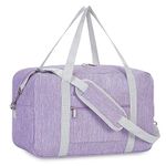 for Ryanair Airlines Underseat Cabin Bag 40X20X25 Foldable Travel Duffel Bag Holdall Tote Carry on Luggage Overnight for Women and Men 20L (Light Purple)