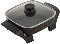 Brentwood Appliances SK46 8-Inch Nonstick Electric Skillet with Glass Lid, One Size, Black