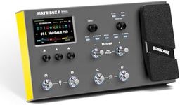 SONICAKE Multi-Effects Guitar Pedal Guitar Bass Amp Modeling IR Cabinets Simulation with Expression Pedal FX Loop MIDI Stereo OTG USB Audio Interface 4.3" Color Touchscreen Matribox II Pro QME-200