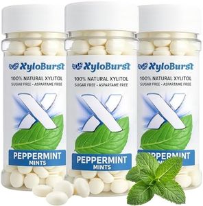 XyloBurst - Xylitol Mints | Sugar Free Breath Mints for Oral Health | Gluten Free, Vegan, Keto Friendly | Aspartame Free Mint | Peppermint | 200 Count Jar, 3-Pack