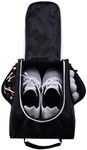 Athletico Golf Shoe Bag - Zippered Shoe Carrier Bags with Ventilation & Outside Pocket for Socks, Tees, etc. Perfect Storage (Black), Black, Large Golf Shoe Bag, Golf Shoe Bag