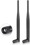 Bingfu Dual Band WiFi Aerial Antenna 2.4GHz 5GHz 5.8GHz 6dBi MIMO RP-SMA Male Antenna Aerial (2-Pack) for WiFi Router Range Extender Gateway Network Card USB Adapter Video Surveillance Monitor