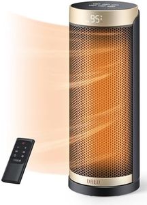 Dreo Space Heater, Portable Electric Heaters for Indoor Use, 70° Oscillation, 12H Timer, Quiet PTC Ceramic Heating with Thermostat, Safety Protection, Remote for Office, Home Bedroom