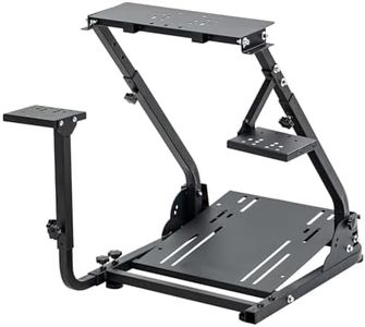 Marada Racing Wheel Stand with Double Gear Panel fit for Logitech,Thrustmaster, G27 G29 G920 G923 T248 T300RS, Steering Wheel Stand Sim Cockpit Stand, Seat Wheel Pedal Shift Not Include