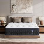 BedStory Queen Mattress 14 Inch, Luxury Hybrid Medium Firm Mattresses with Individual Pocket Springs, Queen Bed in a Box for Motion-Isolation & Pressure Relief, CertiPUR-US Certified, 365-Night Trial