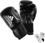 Adidas Speed 50 Boxing Gloves, Intermediate Level PU Training Gloves, Heavy Boxing Bag Workouts And Sparring Mitts, MMA, Kickboxing, Gym, Men, Women, Adult,Kids, 4oz, 6oz , 8oz, 10oz, 12oz, 14oz, 16oz