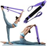 Fitness Stretch Strap - Adjustable Leg Stretch Band to Improve Body Flexibility, Premium Stretching Equipment for Exercise, Physical Therapy Rehab, Ballet Gymnastics Cheerleading Training (purple)