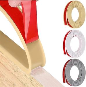 16.4ft U-Shape Edge Banding, HeiPen Self Adhesive Rubber Edge Trim, TPE Flexible Furniture Edge Protector for Wood Veneer Cabinet Repair Furniture Restoration (28mm, Camel, 1)