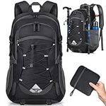 40L Packable Backpack Waterproof Hiking Backpacks Lightweight Outdoor Sport Travel Daypack for Climbing Camping Touring，Black