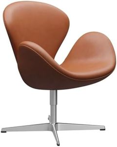 My Art Design Faux Leather - Modern Swivel Lounge Chair With Hydraulic Lift For Home Office Hotel Cafe (Brown)