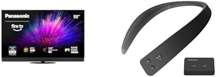 Panasonic Z95 Series 55-inch OLED 4K Ultra HD Smart Fire TV (2025 Model) with WN10 Wireless Wearable TV Neck Speaker Bundle