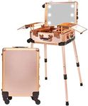 Aluminum Trolley Makeup Train Case 
