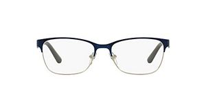 Vogue Eyewear Women's VO3940 Prescription Eyeglass Frames, Top Brushed Blue/Silver/Demo Lens, 52 mm