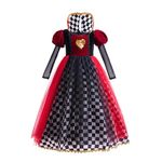 Dressy Daisy Little Girls Wonderland Red Heart Queen Halloween Costume Fancy Dress Up Party Outfit Size 5-6