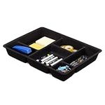 Navaris Felt Drawer Organiser Tray - Tidy Desk Drawers, Office Supplies, Jewellery, Cosmetics, Small Personal Items and Accessories - Black