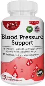 Lower Blood Pressure Health Formula - Natural Blood Pressure Pills Supplement with Hawthorne, Garlic, Hibiscus & Olive Leaf- Heart Health Supplements for High Blood Pressure 90 Capsules by Amate Life