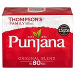 Thompsons Punjana Tea Bags 80 per pack - Pack of 6
