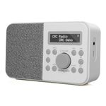 MangoKit PR2S DAB Radio Portable,DAB+ Digital Radio and FM Kitchen Radio,DAB Radio with Bluetooth, Display, Alarm&Clock&Snooze Timer,40 Preset Stations,Headphones, Radios Mains and Battery-Stone Grey