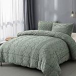 Green Tufted Comforter Set King Siz