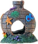 Uotyle Fish Tank Decoration, Aquarium Ornament Decorations Hollow Cave Stone for for Betta Fish Hide and Play