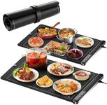 Food Warming Mat, Upgraded Graphene Full Surface Heating Foldable Heater Food Pad, Compact Silicone Materials, 6 Heat Settings, Multifunctional Food Warmers for Parties Buffet, Daily Life Use (2)